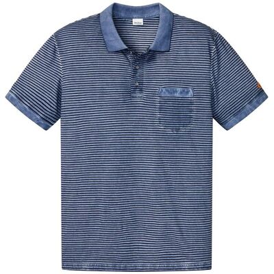bonprix Poloshirt in gewaschener Optik, Kurzarmblau 48Herren bonprix Poloshirt in gewaschener Optik, Kurzarmblau 48Herren