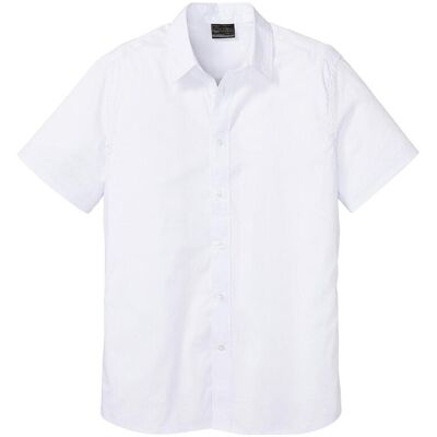 bonprix Stretch-Kurzarmhemd in Slim Fitweiß 47Herren bonprix Stretch-Kurzarmhemd in Slim Fitweiß 47Herren