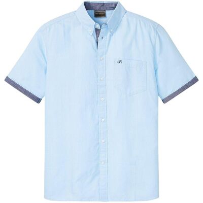 bonprix Oxford-Kurzarmhemd aus Baumwolle in Regular Fitblau 39Herren bonprix Oxford-Kurzarmhemd aus Baumwolle in Regular Fitblau 39Herren