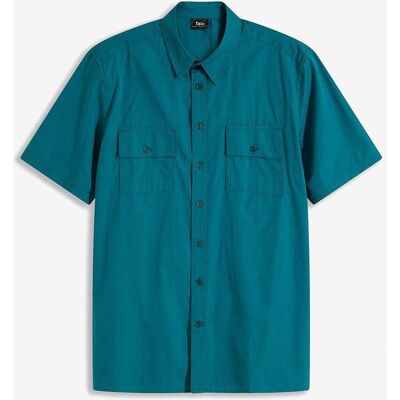 bonprix Kurzarmhemd aus Baumwolle in Regular Fitpetrol 53Herren bonprix Kurzarmhemd aus Baumwolle in Regular Fitpetrol 53Herren