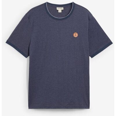 bonprix T-Shirt in Doppeloptik mit Detailsblau 48Herren bonprix T-Shirt in Doppeloptik mit Detailsblau 48Herren