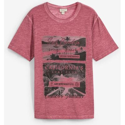 bonprix T-Shirt in gewaschener Optik aus Bio-Baumwollelila 52Herren bonprix T-Shirt in gewaschener Optik aus Bio-Baumwollelila 52Herren