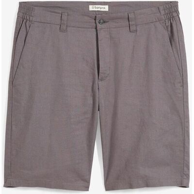 bonprix Regular Fit Chino-Bermuda aus luftigem Leinen-Mixgrau 50Herren bonprix Regular Fit Chino-Bermuda aus luftigem Leinen-Mixgrau 50Herren