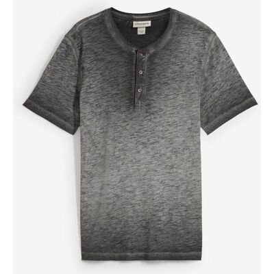 bonprix Henleyshirt, Kurzarm aus reiner Bio-Baumwolle in gewaschener Optikgrau 56Herren bonprix Henleyshirt, Kurzarm aus reiner Bio-Baumwolle in gewaschener Optikgrau 56Herren