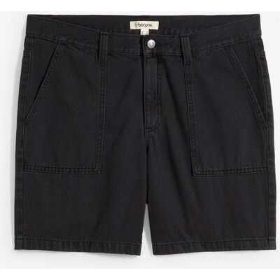 bonprix Twill-Shorts aus reiner Baumwolle, Loose Fitschwarz 62Herren bonprix Twill-Shorts aus reiner Baumwolle, Loose Fitschwarz 62Herren