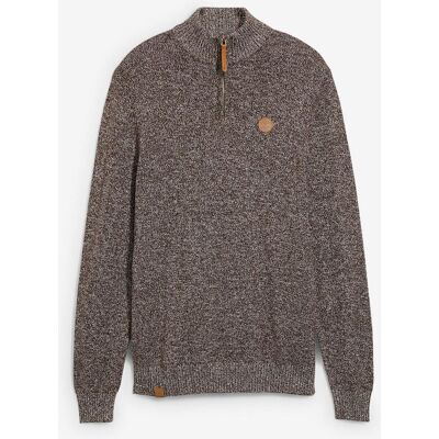 bonprix Troyer-Pullover mit reiner Baumwollebraun 48Herren bonprix Troyer-Pullover mit reiner Baumwollebraun 48Herren