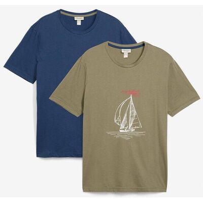 bonprix T-Shirt aus reiner Bio-Baumwolle (2er Pack)grün 44Herren bonprix T-Shirt aus reiner Bio-Baumwolle (2er Pack)grün 44Herren