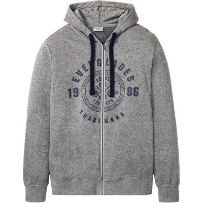 bonprix Kapuzen-Sweatjacke mit Komfortschnittgrau 52Herren bonprix Kapuzen-Sweatjacke mit Komfortschnittgrau 52Herren