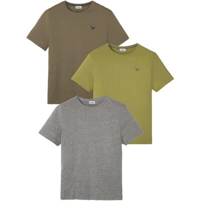 bonprix T-Shirt in Regular Fit (3er Pack)grün 52Herren bonprix T-Shirt in Regular Fit (3er Pack)grün 52Herren