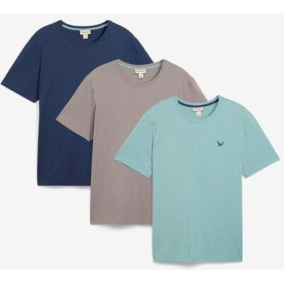 bonprix T-Shirt in Regular Fit (3er Pack)blau 44Herren bonprix T-Shirt in Regular Fit (3er Pack)blau 44Herren
