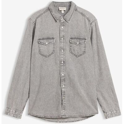 bonprix Jeanshemd aus reiner Bio-Baumwollegrau 39Herren bonprix Jeanshemd aus reiner Bio-Baumwollegrau 39Herren