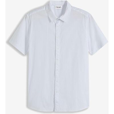bonprix Stretch-Kurzarmhemd in Slim Fitweiß 39Herren bonprix Stretch-Kurzarmhemd in Slim Fitweiß 39Herren