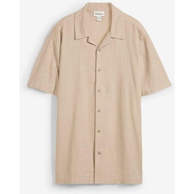 bonprix Kurzarmhemd aus Leinen-Mix in Loose Fitbeige 47Herren bonprix Kurzarmhemd aus Leinen-Mix in Loose Fitbeige 47Herren