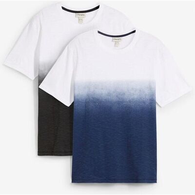 bonprix T-Shirt aus reiner Baumwolle (2er Pack)blau 60Herren bonprix T-Shirt aus reiner Baumwolle (2er Pack)blau 60Herren