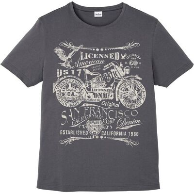 bonprix T-Shirt aus reiner Baumwollegrau 52Herren bonprix T-Shirt aus reiner Baumwollegrau 52Herren