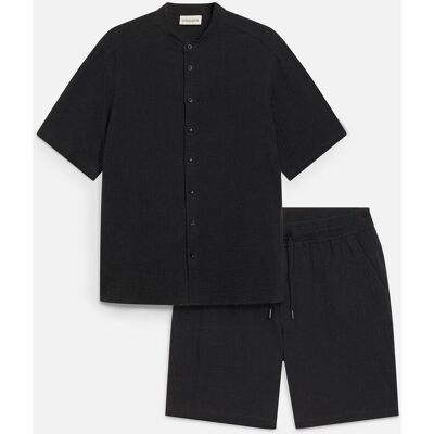 bonprix Musselin-Shorts und Hemd (2-tlg.Set)schwarz 54Herren bonprix Musselin-Shorts und Hemd (2-tlg.Set)schwarz 54Herren