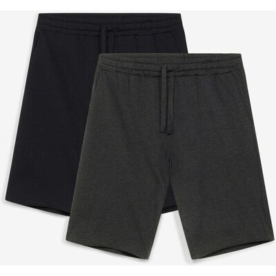 bonprix Sweat-Bermuda (2er Pack)schwarz 60Herren bonprix Sweat-Bermuda (2er Pack)schwarz 60Herren