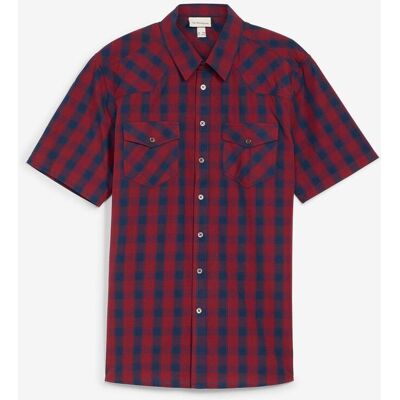 bonprix Kurzarmhemd aus reiner Baumwollerot 41Herren bonprix Kurzarmhemd aus reiner Baumwollerot 41Herren