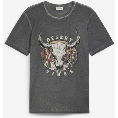 bonprix T-Shirt in gewaschener Optik aus reiner Bio-Baumwollegrau 48Herren bonprix T-Shirt in gewaschener Optik aus reiner Bio-Baumwollegrau 48Herren