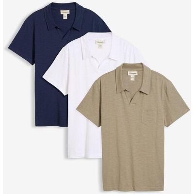 bonprix Poloshirt (3er Pack)blau 60Herren bonprix Poloshirt (3er Pack)blau 60Herren