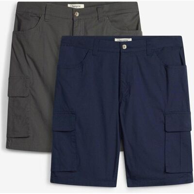 bonprix Cargo-Bermuda (2er Pack)blau 62Herren bonprix Cargo-Bermuda (2er Pack)blau 62Herren