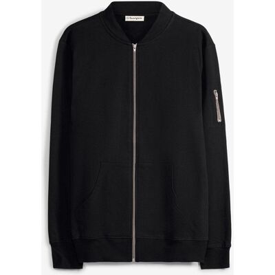 bonprix Sweat-Bomberjacke aus reiner Bio-Baumwolleschwarz 52Herren bonprix Sweat-Bomberjacke aus reiner Bio-Baumwolleschwarz 52Herren