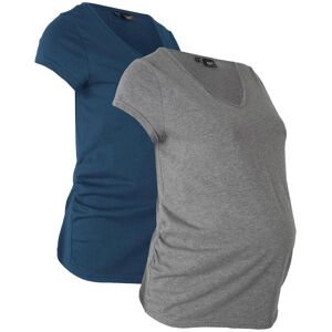 bonprix Basic Umstandsshirts aus Bio-Baumwolle, (2er-Pack)blau 32Damen bonprix Basic Umstandsshirts aus Bio-Baumwolle, (2er-Pack)blau 32Damen
