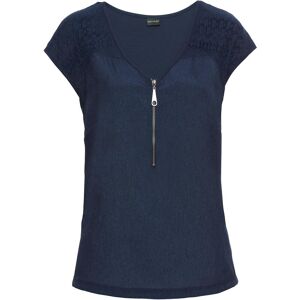 bonprix Shirt mit Spitzeneinsatzblau 32Damen bonprix Shirt mit Spitzeneinsatzblau 32Damen