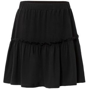 bonprix Jersey-Rock mit Volant aus Viskose-Mixschwarz 48Damen bonprix Jersey-Rock mit Volant aus Viskose-Mixschwarz 48Damen