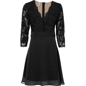 bonprix Chiffonkleid mit Spitzeschwarz 32Damen bonprix Chiffonkleid mit Spitzeschwarz 32Damen
