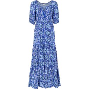 bonprix Maxikleid aus reiner Viskoseblau 36Damen bonprix Maxikleid aus reiner Viskoseblau 36Damen