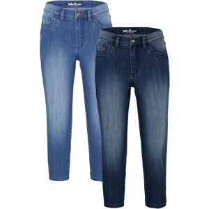 bonprix Capri-Jeans Slim, Mid Waist (2er Pack)blau 50Damen bonprix Capri-Jeans Slim, Mid Waist (2er Pack)blau 50Damen