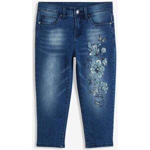 bonprix Capri Jeans Mid Waist, Schmetterlingsdruckblau 36Damen bonprix Capri Jeans Mid Waist, Schmetterlingsdruckblau 36Damen