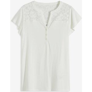 bonprix Henleyshirt aus Viskose-Mixweiß 32Damen bonprix Henleyshirt aus Viskose-Mixweiß 32Damen