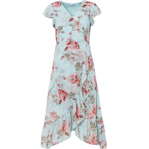 bonprix Chiffonkleid mit Volantsblau 44Damen bonprix Chiffonkleid mit Volantsblau 44Damen