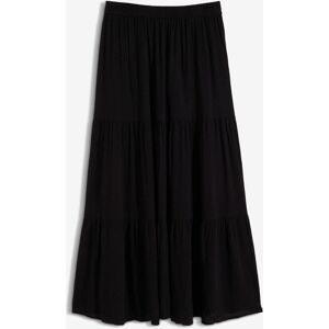 bonprix Maxi-Stufenrock aus strukturierter Viskoseschwarz 44Damen bonprix Maxi-Stufenrock aus strukturierter Viskoseschwarz 44Damen