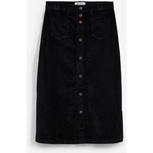 bonprix Stretch-Cordrock mit Knopfleiste, Midi-Längeschwarz 36Damen bonprix Stretch-Cordrock mit Knopfleiste, Midi-Längeschwarz 36Damen