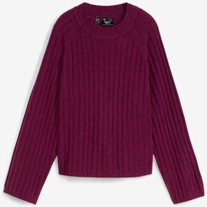 bonprix Gerippter Pullover, verkürztlila 44Damen bonprix Gerippter Pullover, verkürztlila 44Damen