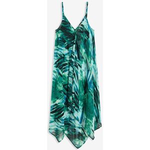 bonprix Transparentes Strand Maxikleid aus leichtem Chiffongrün 52Damen bonprix Transparentes Strand Maxikleid aus leichtem Chiffongrün 52Damen