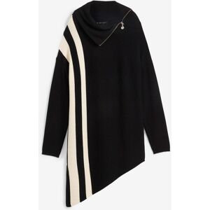 bonprix Zipfel Long-Pulloverschwarz 56Damen bonprix Zipfel Long-Pulloverschwarz 56Damen