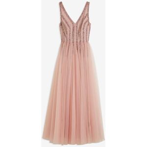 bonprix Maxikleid aus feinem Tüll mit Paillettenstickereirosa 34Damen bonprix Maxikleid aus feinem Tüll mit Paillettenstickereirosa 34Damen