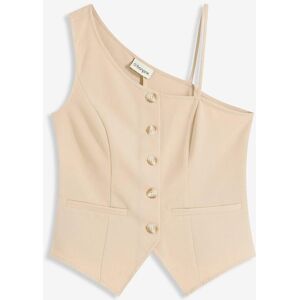 bonprix Weste mit Knopfleistebeige 44Damen bonprix Weste mit Knopfleistebeige 44Damen