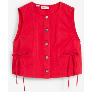 bonprix Twill-Weste aus elastischem Bio-Baumwoll-Mixrot 42Damen bonprix Twill-Weste aus elastischem Bio-Baumwoll-Mixrot 42Damen