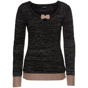 bonprix Pullover mit Schleifeschwarz 48Damen bonprix Pullover mit Schleifeschwarz 48Damen