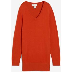 bonprix Basic Longpullover mit V-Ausschnittorange 48Damen bonprix Basic Longpullover mit V-Ausschnittorange 48Damen