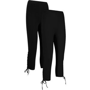 bonprix Capri-Leggings mit Raffung (2er Pack)schwarz 36Damen bonprix Capri-Leggings mit Raffung (2er Pack)schwarz 36Damen