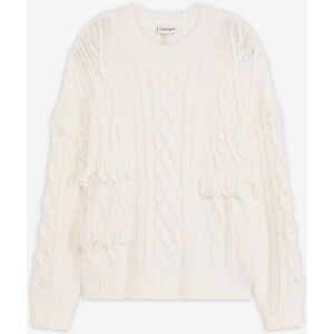 bonprix Oversize-Pullover mit Fransenweiß 44Damen bonprix Oversize-Pullover mit Fransenweiß 44Damen