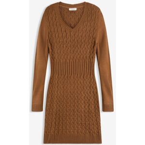 bonprix Strickkleid mit Zopfmusterbraun 44Damen bonprix Strickkleid mit Zopfmusterbraun 44Damen