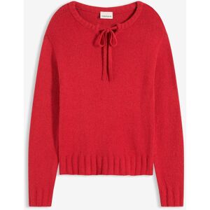 bonprix Grobstrick-Pullover mit Bindelösungrot 44Damen bonprix Grobstrick-Pullover mit Bindelösungrot 44Damen