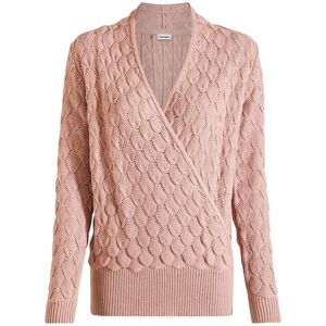 bonprix Ajour-Pullover in Wickeloptikrosa 32Damen bonprix Ajour-Pullover in Wickeloptikrosa 32Damen